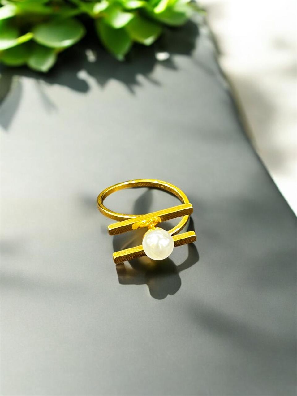 lines stainless steel ring